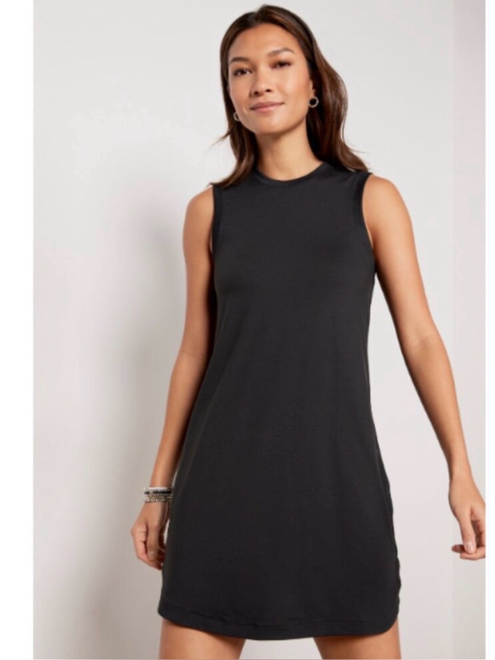 Evereve x Varley Lorita Black Sleeveless Shift Dress size Small